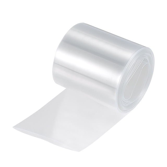 Unique Bargains Tube Rétractable en PVC Transparent 50mm Plat 10 Pieds pour Grand Pack de Batteries