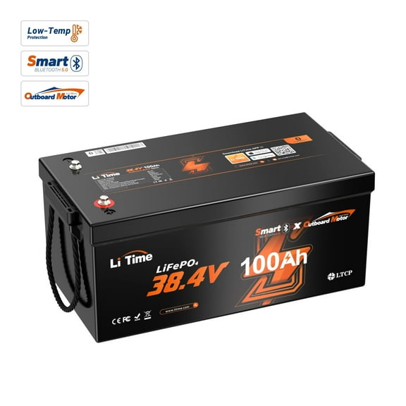 LiTime 36V 100Ah OBM Lithium Battery Marine LiFePO4 Battery for Electric Outboard