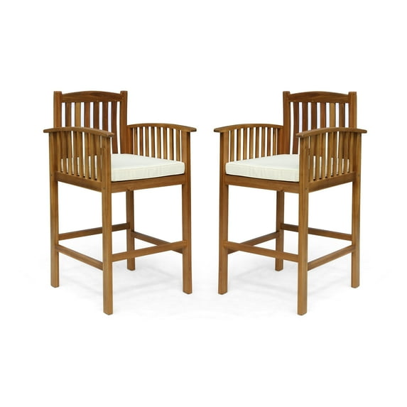 Christopher Knight Home Casa Outdoor Acacia Barstools by