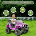thumbnail image 2 of Funcid Ride on Truck Car, Kids 12V Electric Ride on Toys with Parent Remote Control, Spring Suspension, Bluetooth Music, LED Lights - Purple, 2 of 13