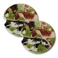 thumbnail image 1 of KuzmarK Sandstone Car Drink Coaster (set of 2) - Four Colorful Gypsy Cobs Horse Art by Denise Every - Copy, 1 of 1