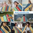thumbnail image 5 of Colorful Stripes Cooling Blanket,Lightweight Breathable Summer Throw Blanket with Double Sided Cold Effect,Modern Abstract Art Vertical Striped Picnic Blankets Bed Sheet for Hot Sleepers 50"x60", 5 of 8