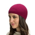 thumbnail image 2 of SnugZero Over-the-Ear Kufi Beanie Checkered Knit Adult, Red, 2 of 4