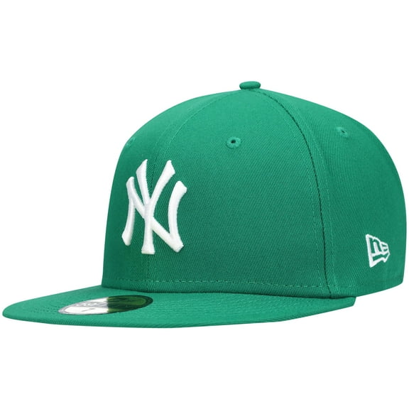 Men's New Era Kelly Green New York Yankees White Logo 59FIFTY Fitted Hat