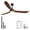 Brown, variant on ONLY 60 inch Farmhouse Ceiling Fan with LED Dimmable Light, Smart APP Remote
