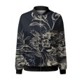 thumbnail image 4 of Articles en Liquidation Chemises pour Femmes Veste en Polyester pour Femmes Mode d'Automne Décontractée Veste Carrée Fine à Poches Blouse Manteau Haut Style Baseball, 4 of 5