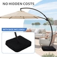 thumbnail image 5 of JUSTLET 12ft Curvy Cantilever Offset Hanging Market Patio Umbrella with Base, Beige, 5 of 9