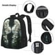 thumbnail image 3 of Disketp Floral Angelic White Wings Mochila Estampada de Gran Capacidad con Lonchera y Estuche, Set de 3 Piezas para Estudiantes, 3 of 7
