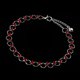 thumbnail image 3 of Tobilleras de Cristal de Bohemio Plateadas Plateadas Coloridas para Mujer de 26,5 Cm rojo jinwen Tobillera de cristal plateado plata, 3 of 8