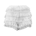 thumbnail image 7 of DHFJKG Women's Lace Shorts Low Rise Sexy Solid Color Ruffle Hem Summer Hot Pants Beach Vacation Clothes Trendy Bottoms, 7 of 7