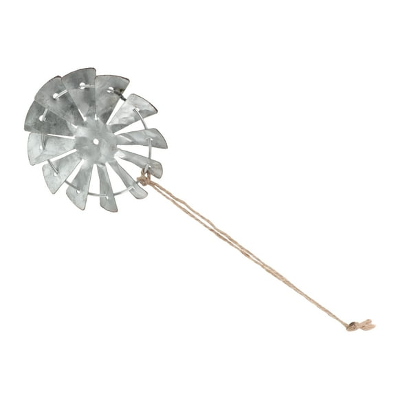 MLINS Metal Windmill Wall Decor Galvanized Hanging Wall Windmill Sculpture Farmhouse Style Wall Decor For Office Living Room