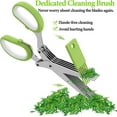 thumbnail image 7 of Kitchen Herb Shears Cutter with 5 Blades and Cover, Sharp Dishwasher Safe Kitchen Gadget - Green, 7 of 7