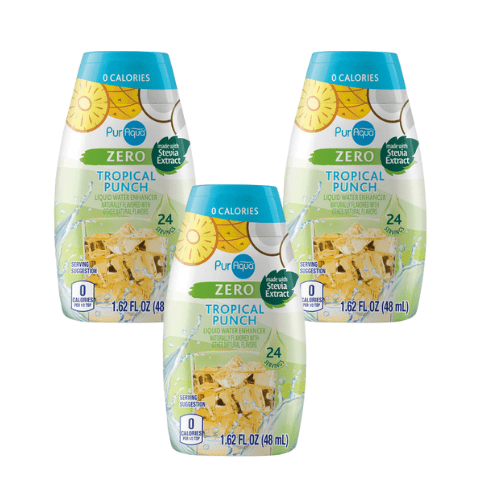 PurAqua Zero Liquid Water Enhancer Tropical Punch 1.62 fl oz ,3 Pack