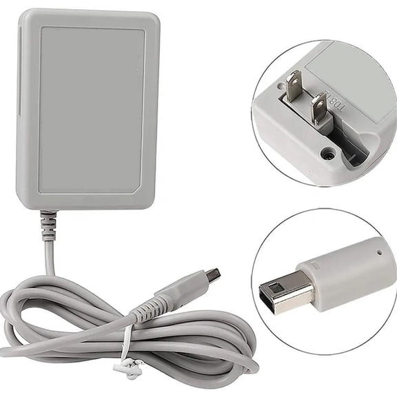 for 3DS US Charger – White Wall Adapter for 3DS, 2DS, DSi, XL/LL, 4.6V 900mA, Travel-Friendly