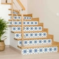 thumbnail image 5 of Mi Alma Floral Trendy Blue Tile Stickers - Removable Vinyl 4x4, 24 pcs, 5 of 9