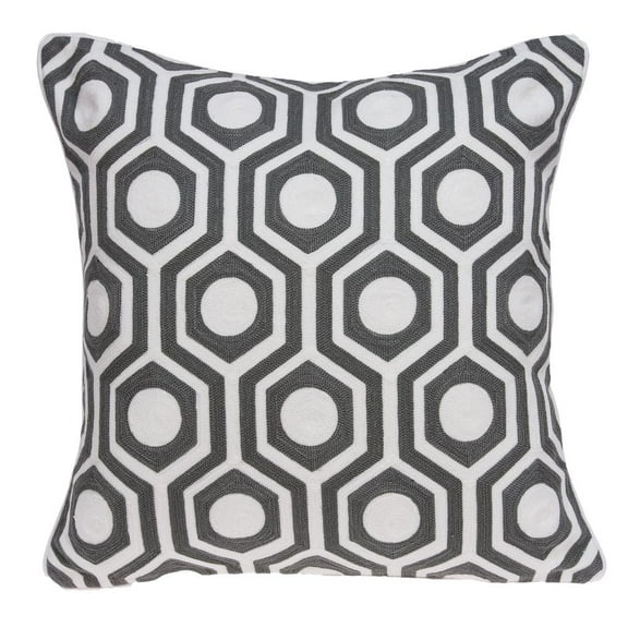 Parkland Collection Ursae Gray And White Throw Pillow