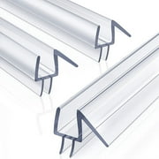 AFQH 2-Pack Shower Door Bottom Seal Sweep Water Barrier Stop Shower Leaks for Frameless Glass Rail