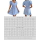 thumbnail image 3 of Vestido Estampado Vestido estampado para mujer Cuello redondo Ahuecado Vestido con cordones Tela diaria (Azul XL) Cgtredaw para Mujer Azul T M, 3 of 7