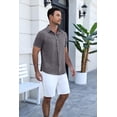 thumbnail image 3 of COOFANDY Men's Short Sleeve Button-Down Shirt, Lightweight Breathable Fabric Blend, Casual Business Comfort Fit, 3 of 7
