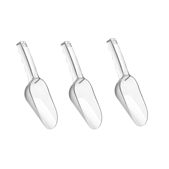 12 oz. Clear Plastic Ice Scoop, Alec Ice Scoop, Kitchen Scoop for Ice Bucket Ice, Popcorn, Coffee Beans, Flour