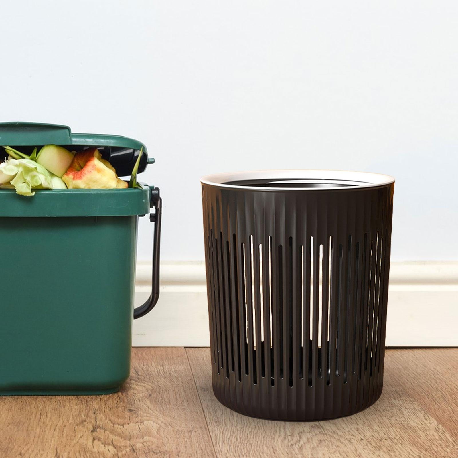 Cubo de basura Cesto de basura redondo Cesto de basura domestico Cesto de basura hueco para bano cocina oficina dormitorio Contenedor de basura Soledad Bote de basura domestico Walmart en linea