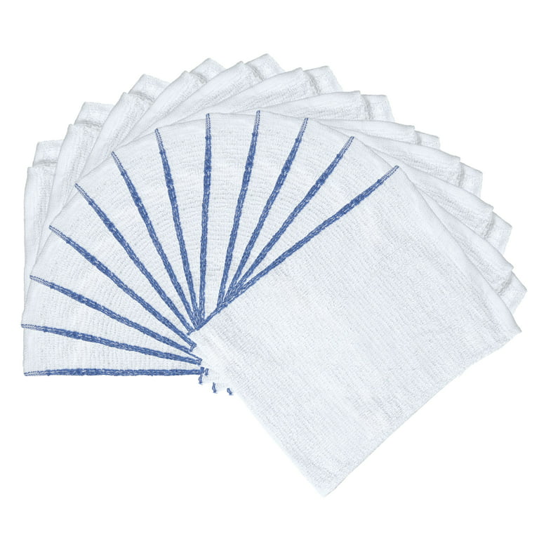 Bulk Bar Towels 100% Cotton Terry 16x19 with Color Stripe