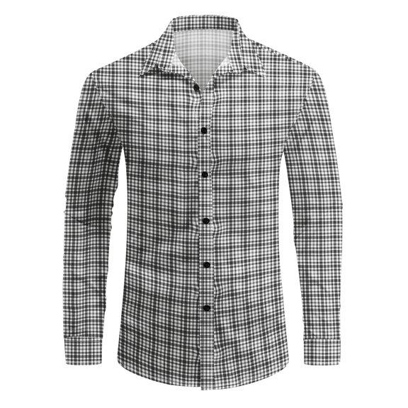 AZoiNM Men's Printed Long Sleeve Casual Shirt Button Down Collar Thin Comfort Fit