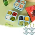thumbnail image 2 of Snack Containers with Fork for Kids Adults,Reusable Lunchable Container with 4 Compartment,BPA-Free Bento Snack Boxes for Food Storage & Meal Prep,Wheat Straw,Lunch Container for Travel,Office,Picnic, 2 of 6