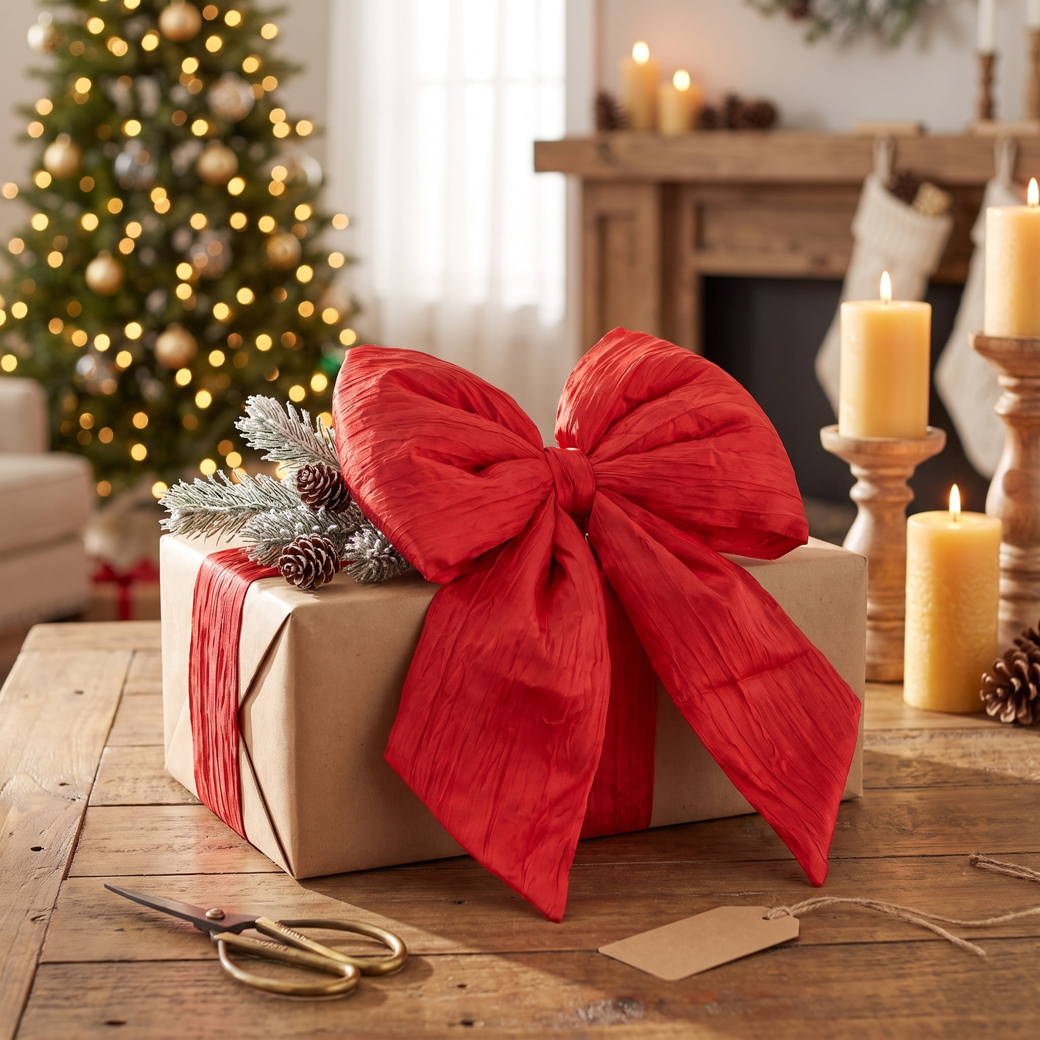 Red Decorative Christmas Bow, 15", by Holiday Time