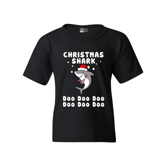 Christmas Shark Doo Doo Doo Funny DT Youth Kids T-Shirt Tee