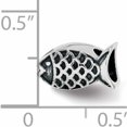 thumbnail image 3 of Sterling Silver Reflections Fish Bead (6.2 X 10.6) Made In India -Jewelry By Sweet Pea, 3 of 8