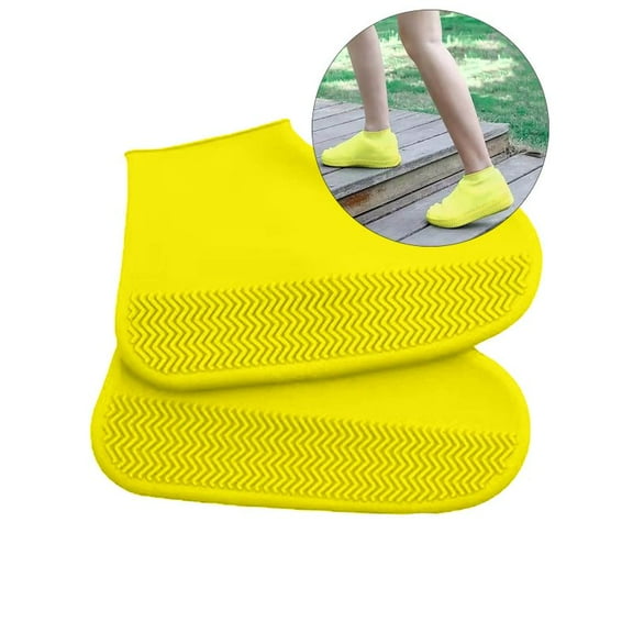 Yoloke Waterproof Shoe Covers, Rain Shoe Covers Reusable Silicone Non Slip Shoe Covers for Outdoor, Rain Shoe Covers for Women and Men