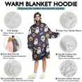 thumbnail image 5 of Wearable Oversized Blanket,Dark Halloween Pattern Wearable Blanket Hoodie for Adults,Cozy Hooded Blankets with Super Pockets,Super Warm Fuzzy Pullover for Women & Men, 5 of 6