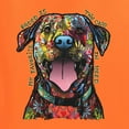 thumbnail image 2 of My Favorite Breed is The One In Need | Colorful Labrador Dog | Dean Russo Art Animal Lover Womens T-Shirt, Orange, M, 2 of 5