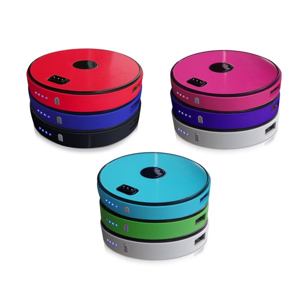Power Bank (round), 3 x 3000mAh Disc = 9000Ah, Unique stackable design