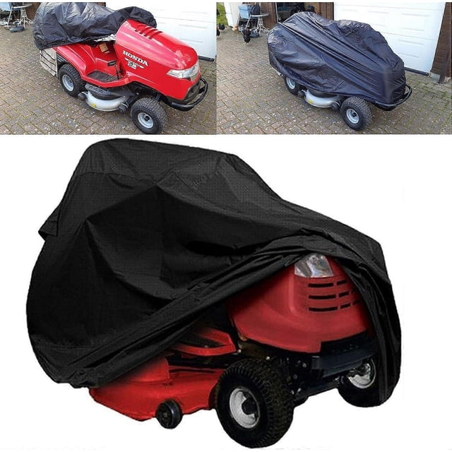 Housse de Tondeuse, Housse de Tondeuse 210D avec Cordon et Sac de Rangement pour Extérieur/intérieur, Imperméable, Anti-Poussière, Anti-UV, (183 x 137 x 117cm)