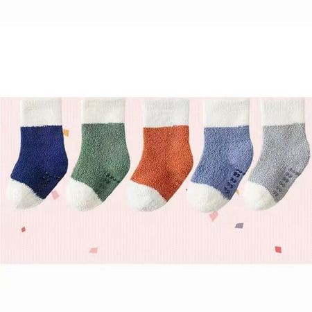

Non Slip Toddler Ankle Socks with Grips Low Cut Socks for Baby Girls Boys