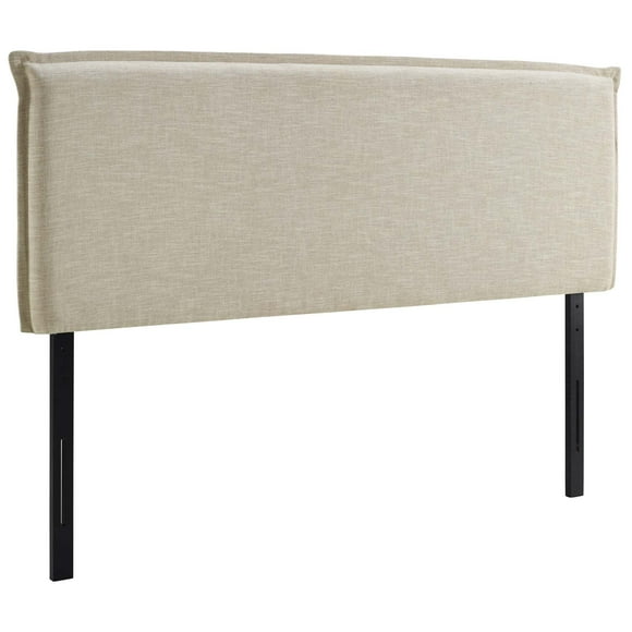 Camille Queen Upholstered Fabric Headboard - Beige