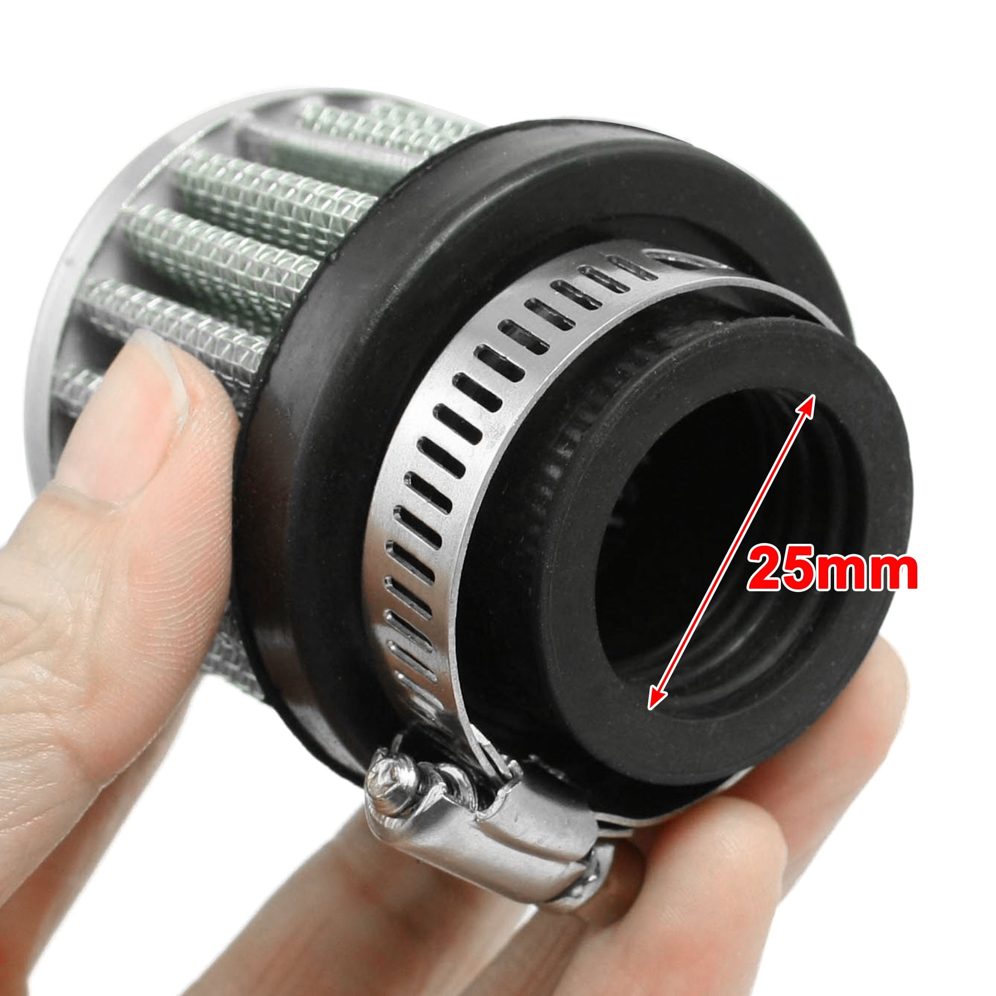 Unique Bargains 1pc 0.98"-1.50" Hose Clamp Universal Car Air Filter Silver Tone