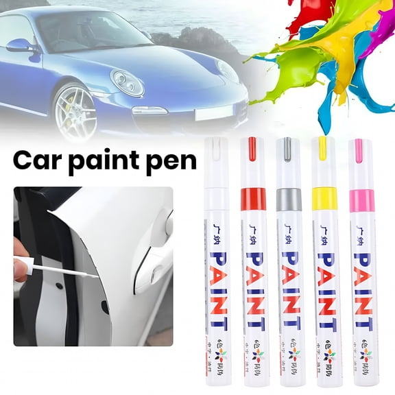 CCOCC Car Paint Pen 12 Colors Quick Dry Waterproof Oil Based Medium Tip Metal Wood Fabric Plastic Rock Painting Glass Industrial Marker Pen