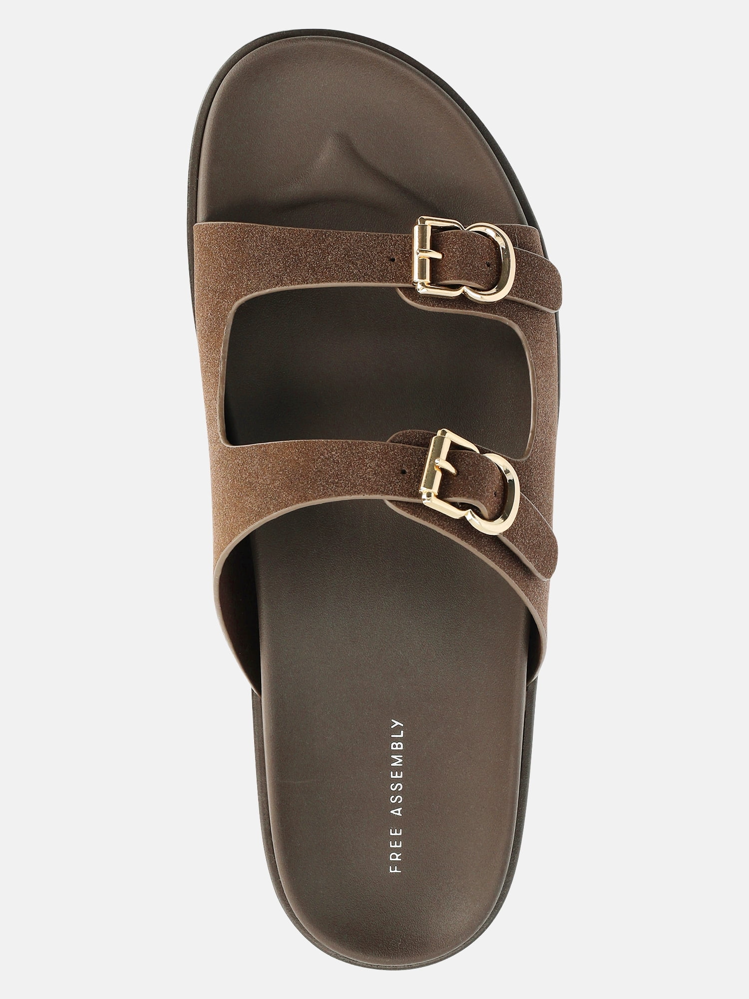 Free Assembly Women's Double Strap Footbed Slide Sandals