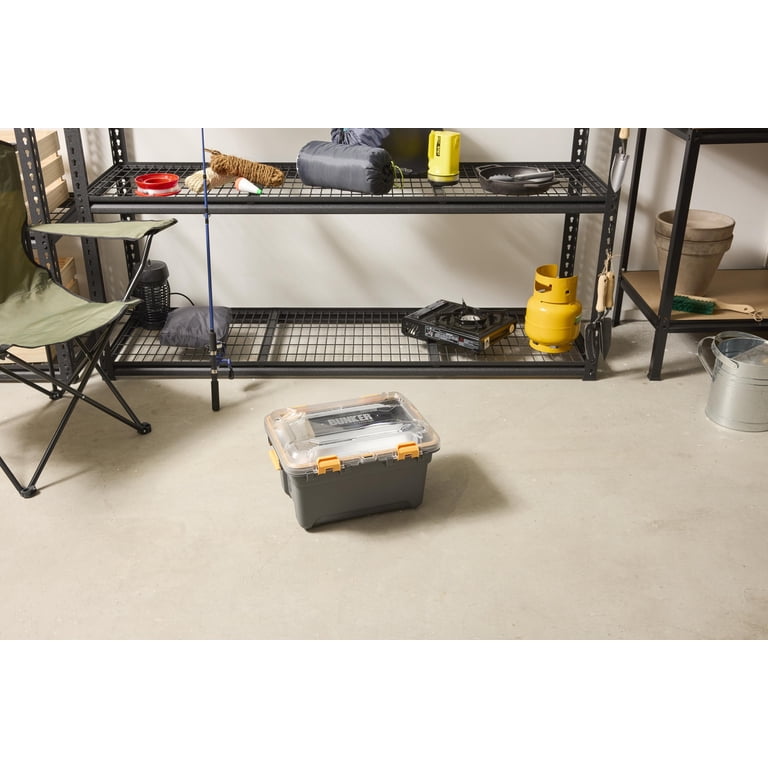 Ezy Storage 19.8 Gallon Large Gasket Tote, IP68 WaterProof Plastic