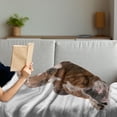 thumbnail image 3 of English Bulldog Soft Flannel Fleece Blanket, Father and Son Bulldogs Fathers Day Photograph Domestic Pet Animals, Cozy Plush for Indoor and Outdoor Use, 60" x 80", Brown White Black, by Ambesonne, 3 of 5