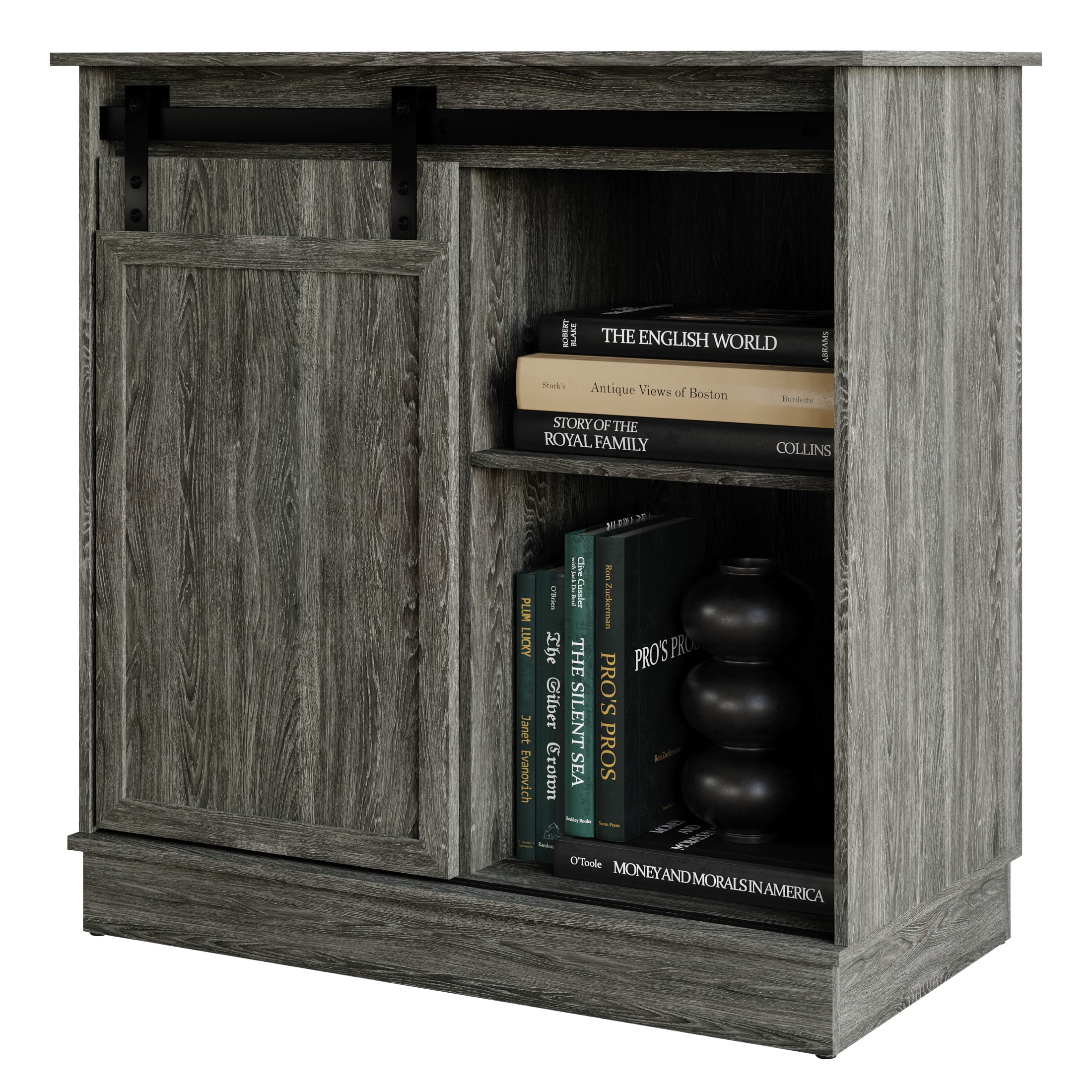 Castle Place Minimalist Sideboard Buffet Cabinet, Dark Grey
