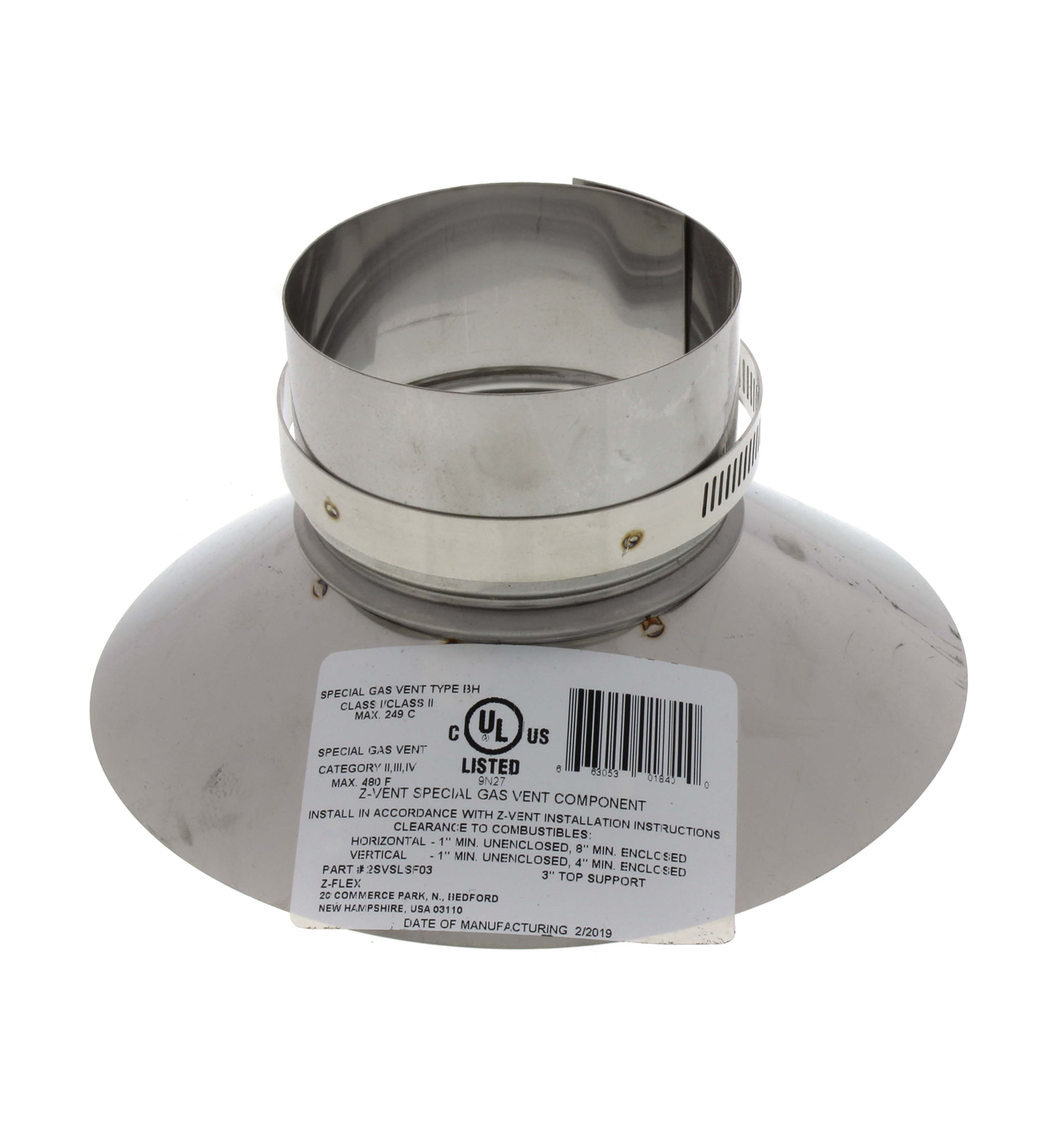 Eccotemp  2SVSRPKE03  AL29-4C  Vent Pipe  Kit  ;Stainless Steel