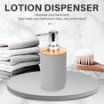 thumbnail image 2 of Bathroom Accessories Set Soap Dispenser Bottle Dish Washroom Toothbrush Holder Cup Suit Gray, 2 of 6