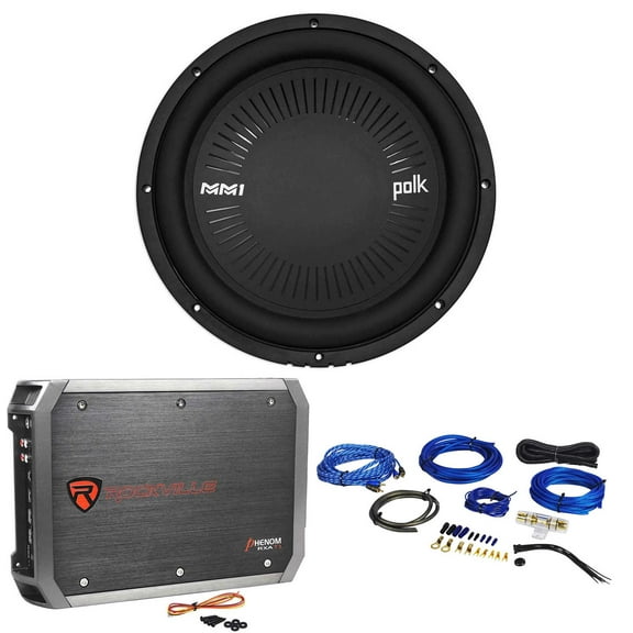 Polk Audio MM 1242 SVC 12” 1260 Watt Car/Marine Subwoofer Sub Amplifier Amp Kit