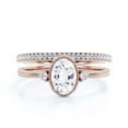 thumbnail image 1 of Beautiful Boho And hippie 1.85 Carat Oval Cut Diamond Moissanite Engagement Ring, Wedding Ring, One Matching Band in 10k Solid Rose Gold, Romanic Gift For Her, Promise Ring, Anniversary Ring, 1 of 3