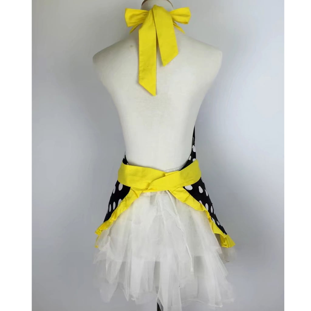 Fiocias Adjustable Kitchen Cooking s Bowknot Yellow