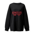 thumbnail image 3 of Crewneck Sweatshirts for Women Valentine's Day Cute Funny Graphic Print Pullover Tops Casual Long Sleeve Shirt(Black,L), 3 of 3